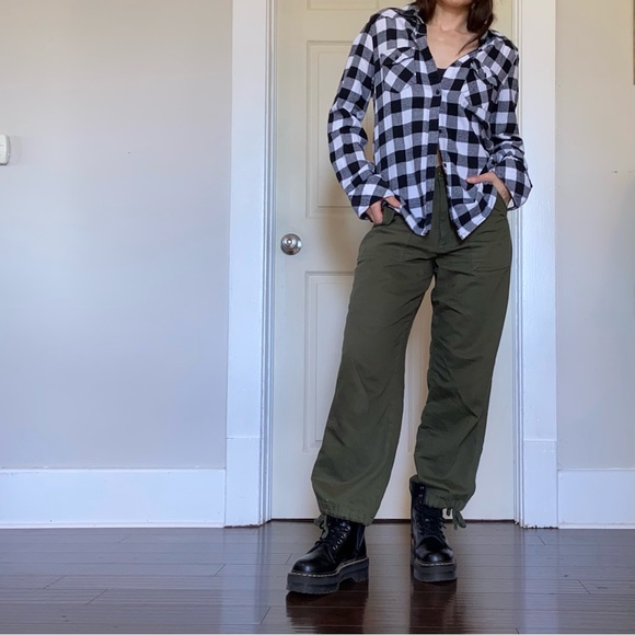 Ci Sono Black White Checkered Flannel - Picture 2 of 5